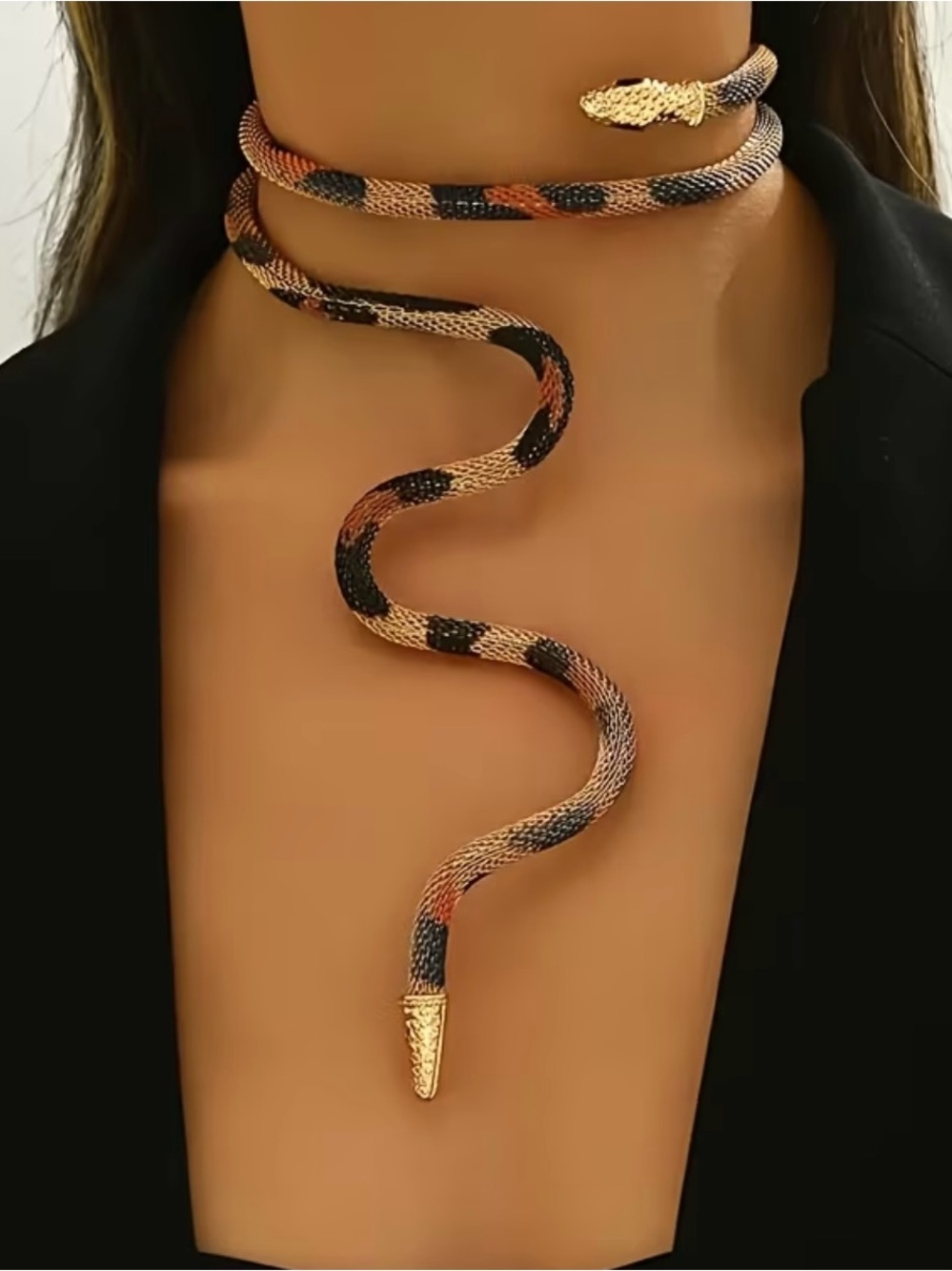 NEW❗️Snake Choker Necklace. Leopard Snake Necklace. Luxury Necklace 🐍🐆 (A0-4) - Picture 4 of 6